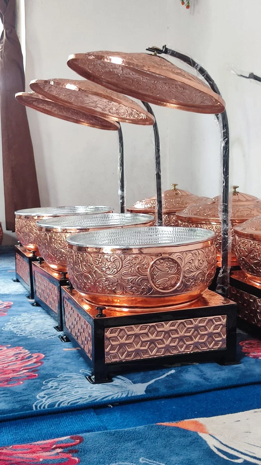 Copper buffet servers