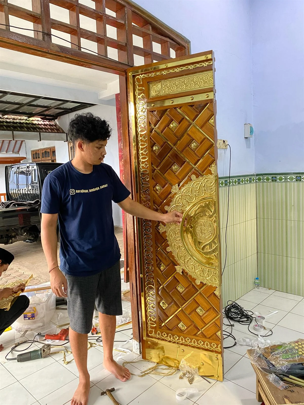 Copper door